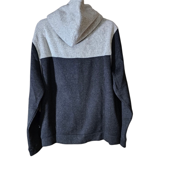 NWOT Quiksilver Gray and Black Hoodie Jacket - Picture 3 of 3